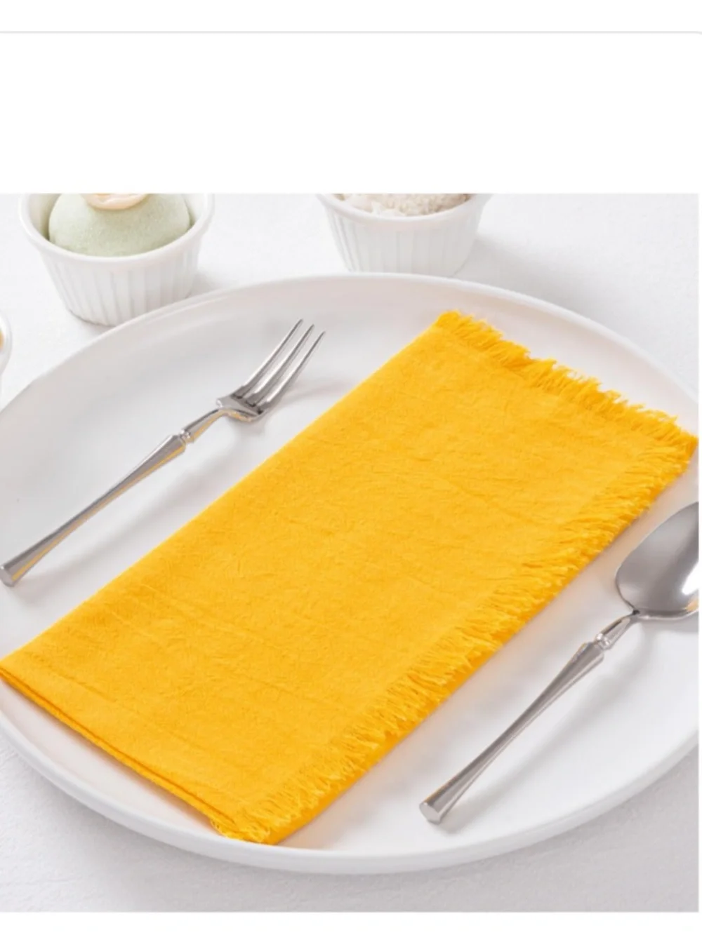GOLD Fall Cotton Linen Washable Cloth Napkins SQUARE 17x17” (6-pack)